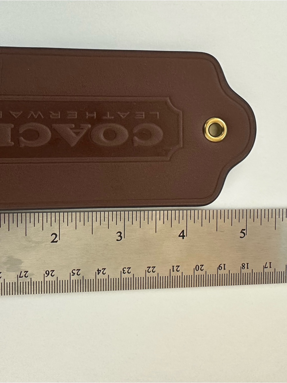 COACH Brown XL hangtag